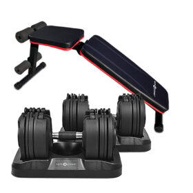 Adjustable Dumbbells and Weights Bench