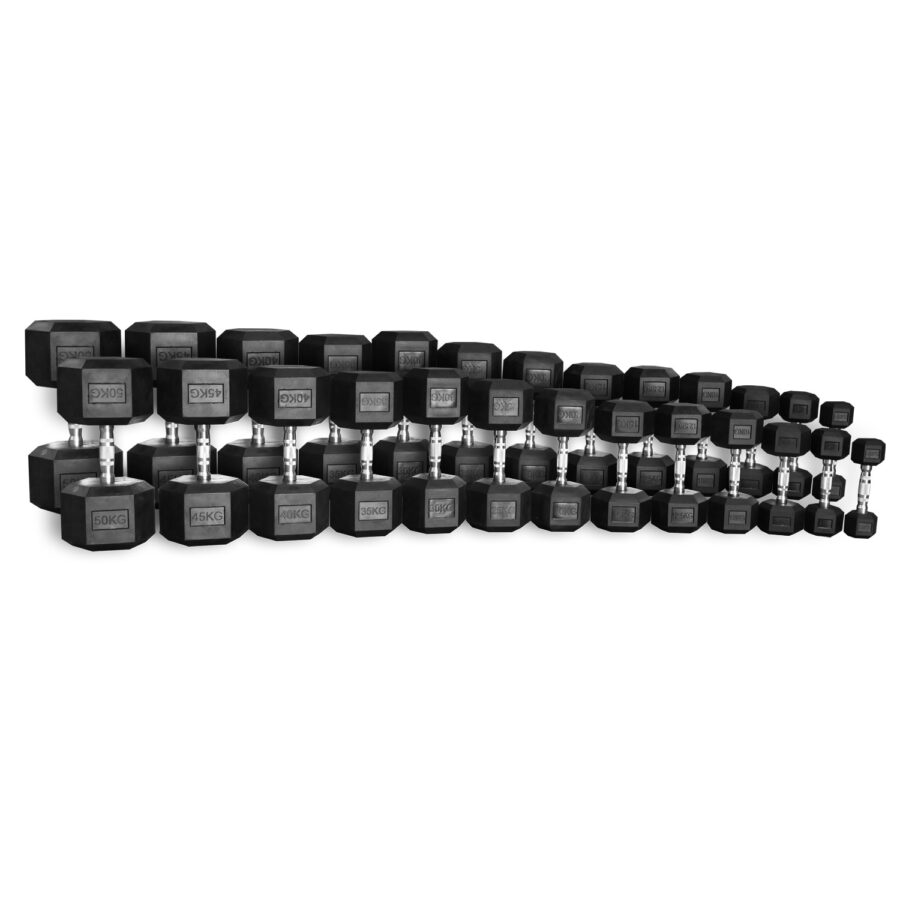 Hex Dumbbell Pairs 2.5-50kg (52-Piece Set)