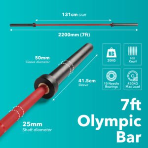 Red olympic Barbell Specifications