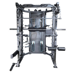 Kratos multinational rack with smith machine and cross over cable pulleys