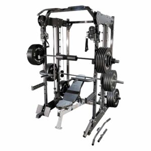 Styker Elite Multigym with Weight Bench, Weight Plates, Cable Machine, Smith Rail, Dip Station & Weight Plate Storage