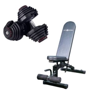 40KG Adjustable Dumbbells & P2400 Weight Bench