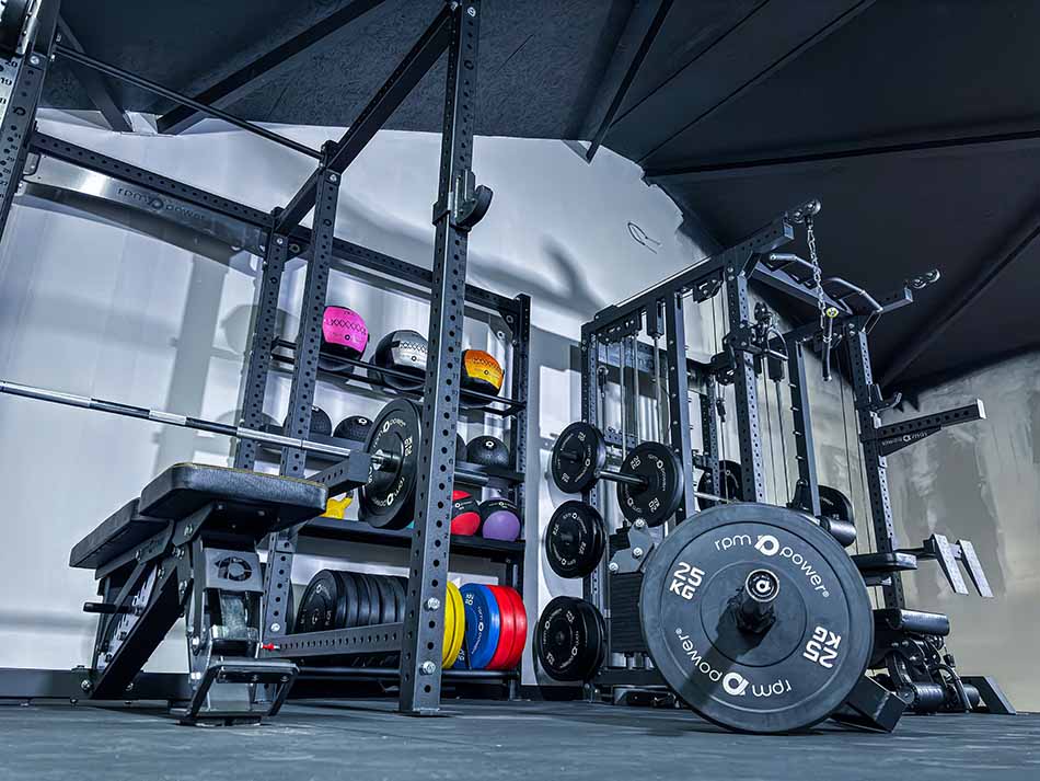 Section of the RPM Power fitness equipment shop with products in Thurles.