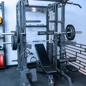 Tyr Multigym with Smith Rail, Cable Pulley Machine, Weight Bench and Olympic Barbell